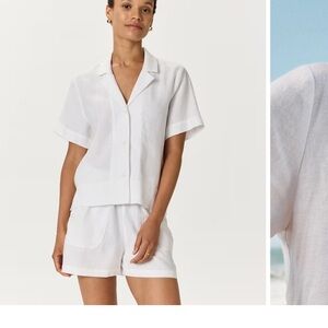 Quince White Linen Button Down Shirt